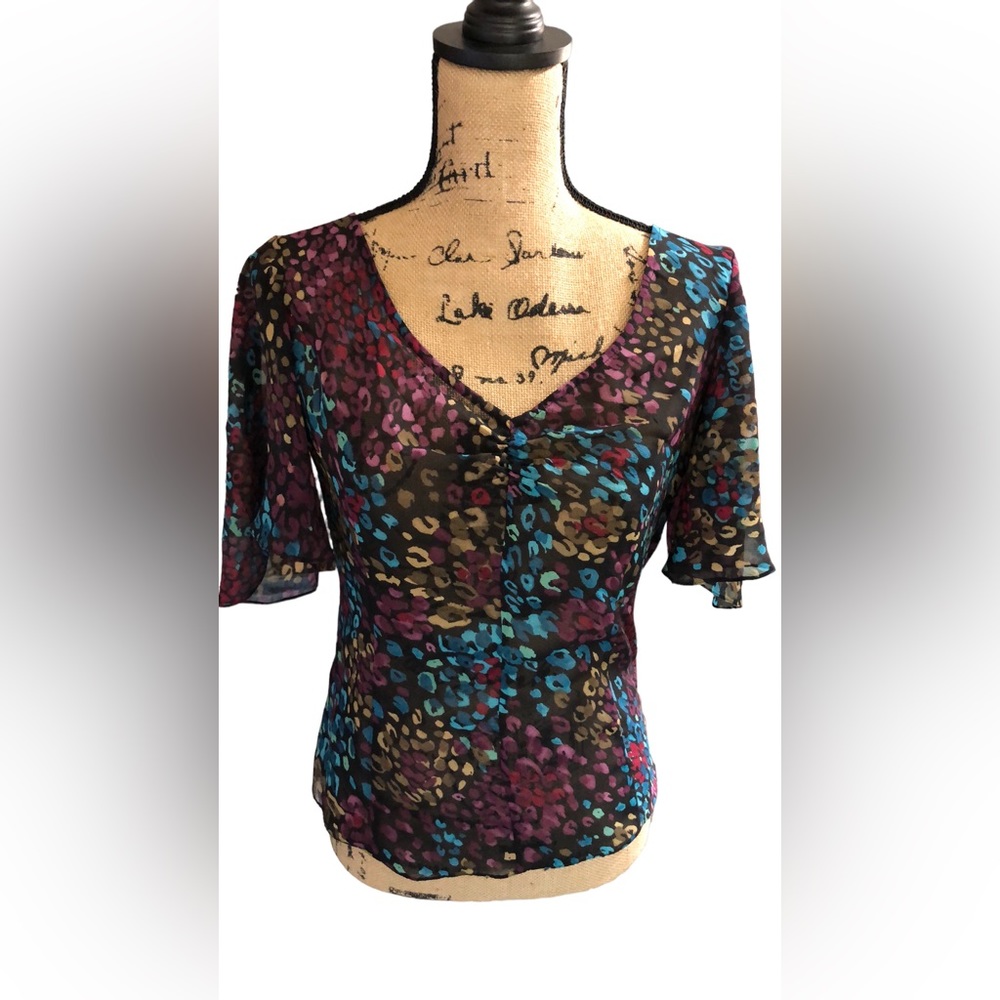💖💙 GIFTED!! 💙💖SILK Blouse by Dana Buchman 100% SILK Blouse - Picture 3 of 6